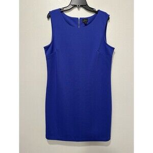 Worthington Women's Sleeveless Sheath Dress Blue-Violet XL Knee Length